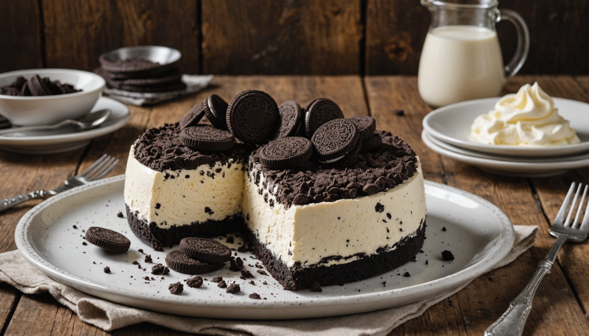 découvrez notre cheesecake aux oreo sans cuisson : une recette rapide, facile et délicieuse qui éveillera vos papilles à chaque bouchée.