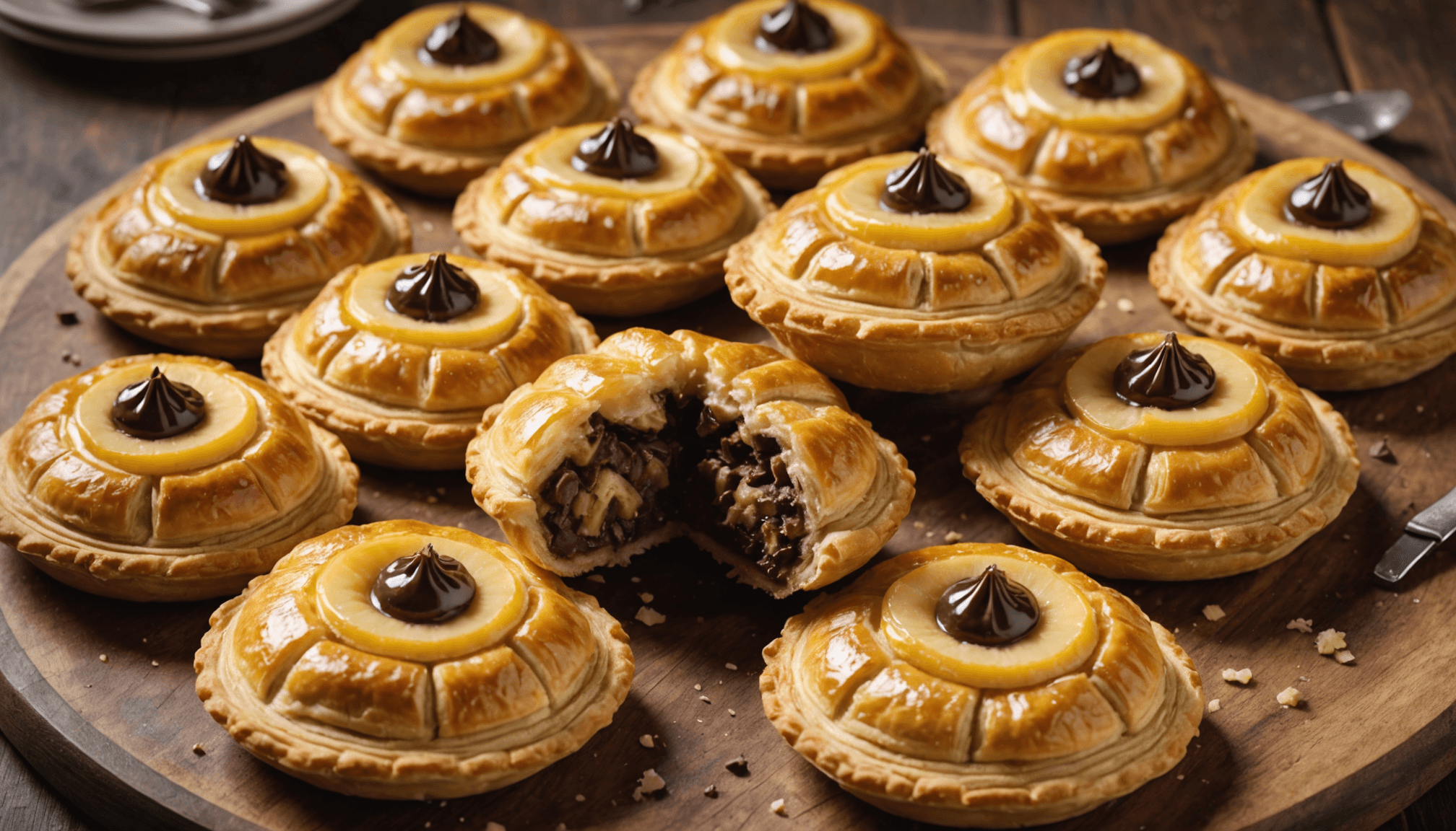 découvrez ma recette facile et rapide de petits feuilletés banane-chocolat, croustillants à l'extérieur et fondants à l'intérieur, pour un goûter irrésistible et gourmand.