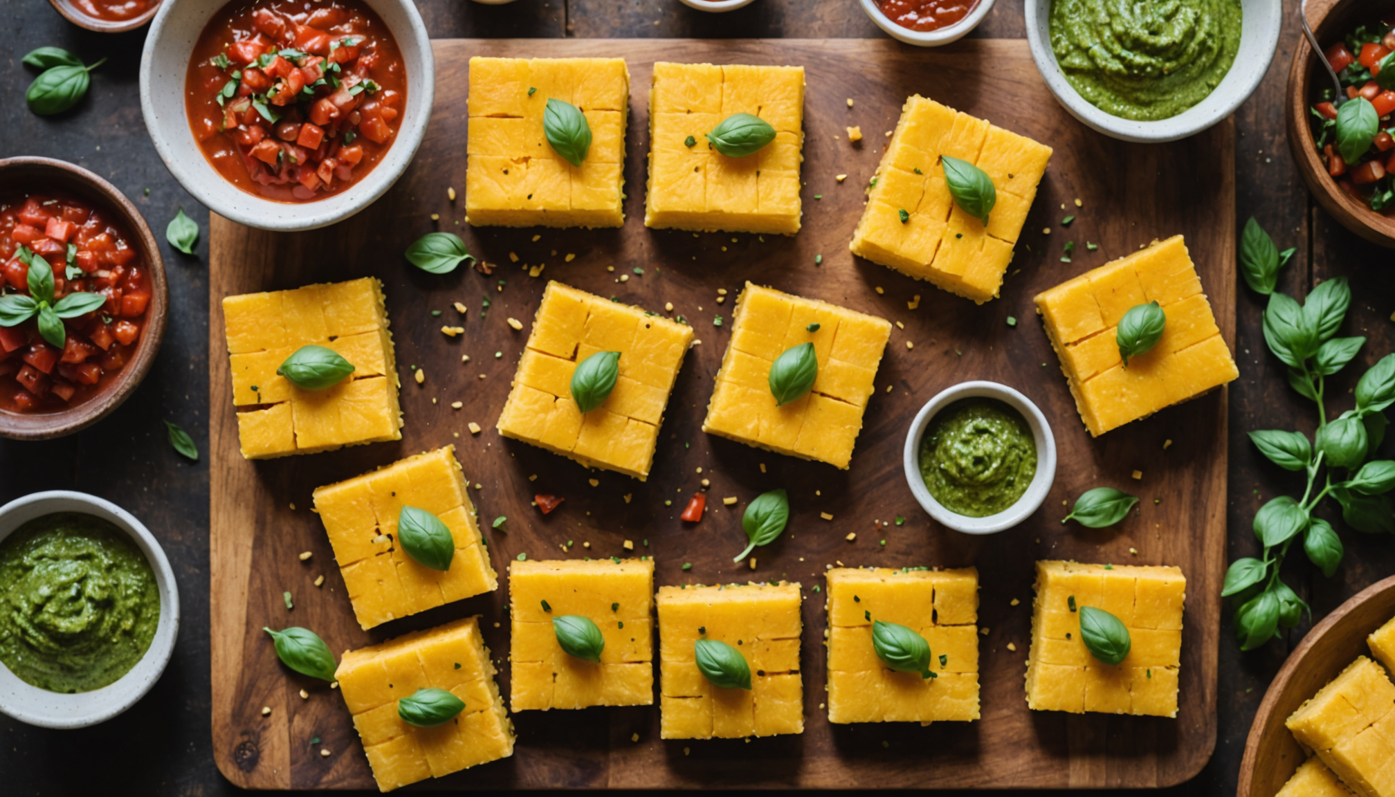 découvrez des recettes simples et économiques de carrés de polenta croustillants au four pour un apéritif original et savoureux. parfait pour surprendre vos invités !