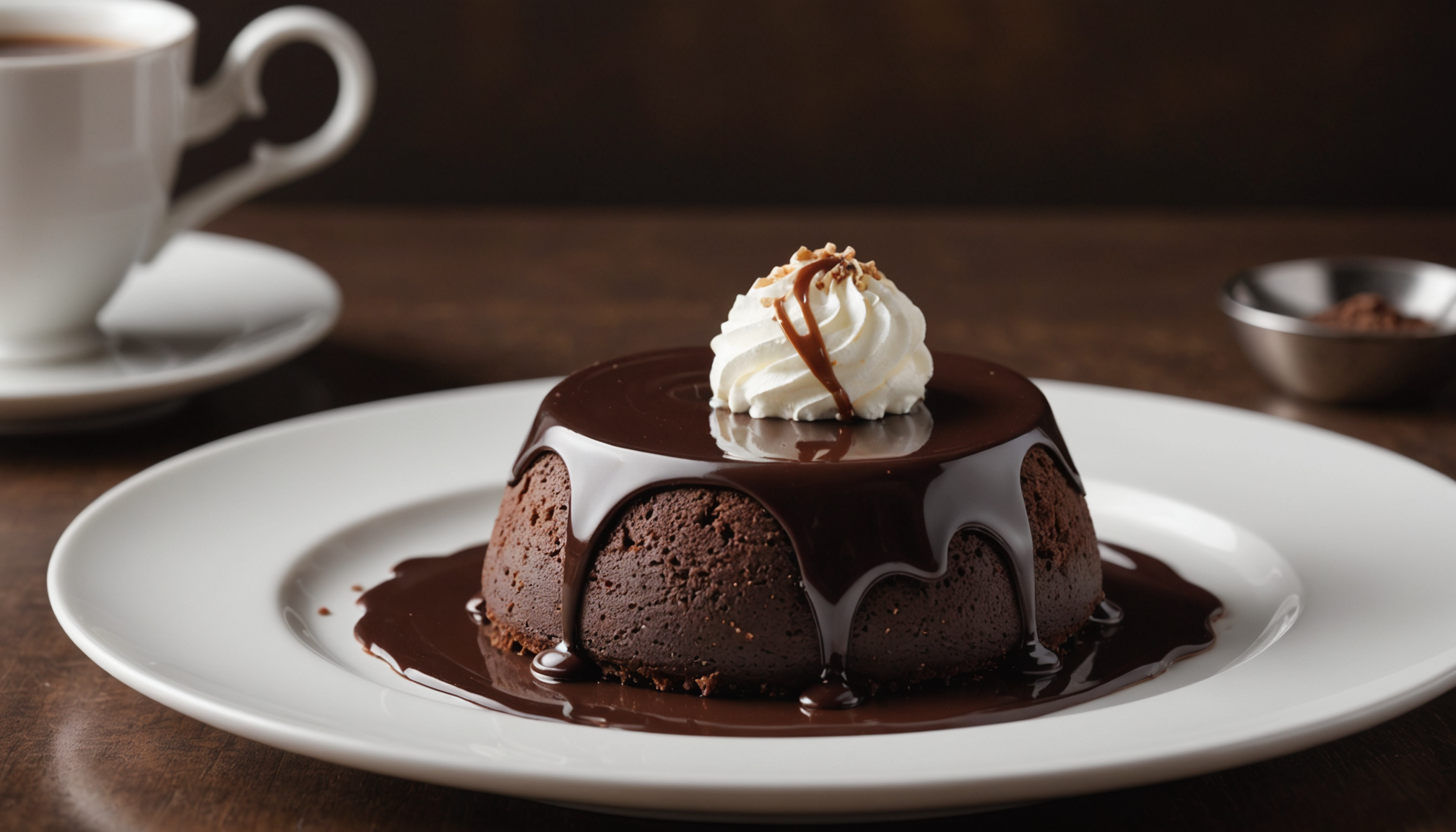 découvrez un dessert au chocolat spectaculaire, gonflé dès la première tentative, prêt en 15 minutes avec seulement 4 ingrédients simples. parfait pour impressionner rapidement !