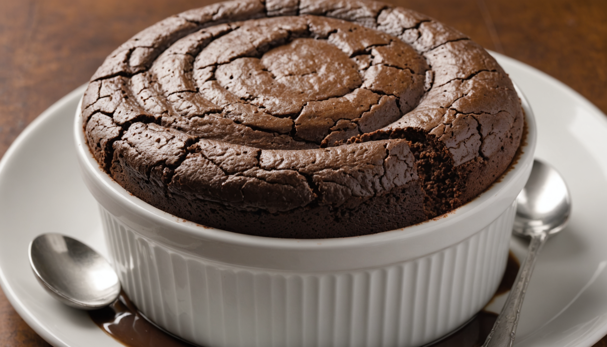 découvrez un dessert au chocolat spectaculaire, gonflé dès la première tentative, prêt en 15 minutes avec seulement 4 ingrédients simples. facile et délicieux !