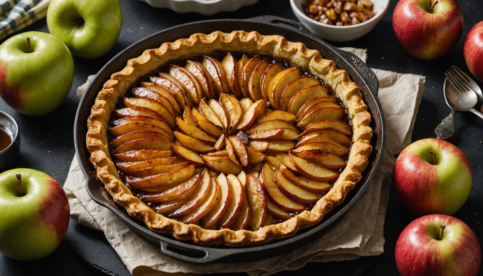découvrez la méthode révolutionnaire pour réussir une tarte aux pommes parfaite sans utiliser le four, grâce à une cuisson à la poêle simple et délicieuse.