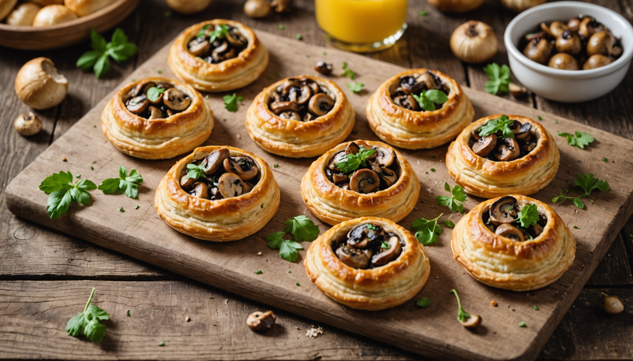 découvrez comment préparer en seulement 10 minutes des bouchées apéritives aux champignons maison, une alternative rapide et savoureuse aux feuilletés achetés.