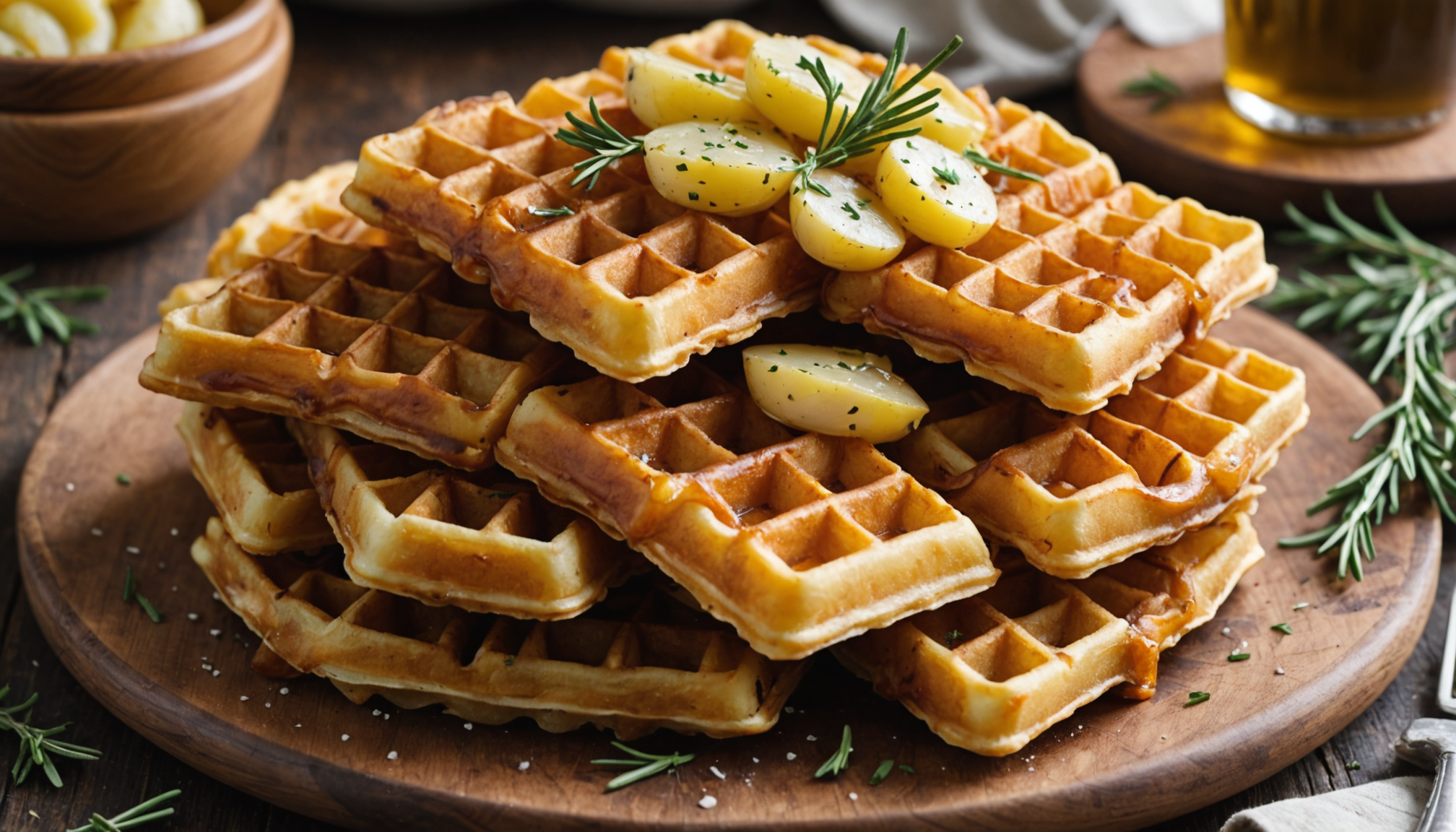 découvrez notre recette facile de gaufres de pommes de terre ultra croustillantes avec seulement 4 ingrédients simples. un succès garanti pour régaler toute la famille à table !