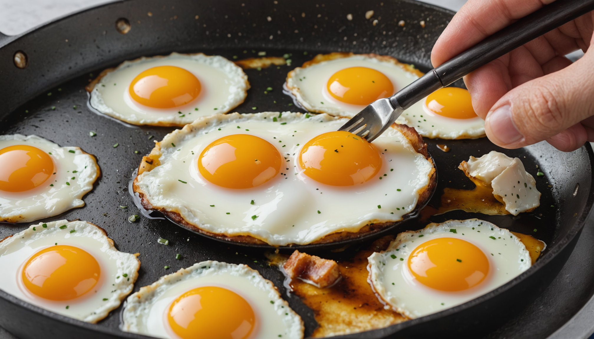 découvrez l'astuce simple qui empêche vos œufs au plat de coller et révolutionne votre cuisson à chaque fois.