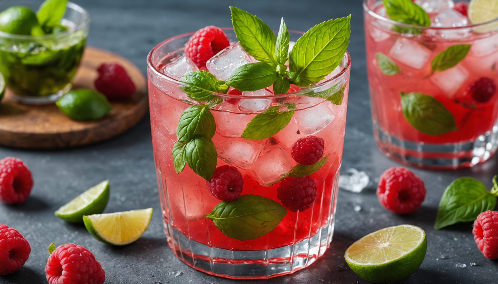découvrez le mojito rhum-framboise et basilic frais, un cocktail printanier, vitaminé et rafraîchissant, parfait pour égayer vos journées avec une explosion de saveurs fruitées et herbacées.