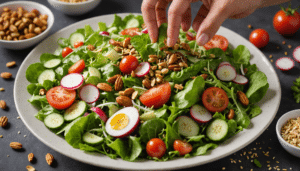 découvrez comment une astuce express de 2 minutes transforme une simple salade en un repas croustillant et irrésistible, idéal pour un déjeuner rapide et savoureux.