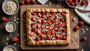 savourez une focaccia à la fraise ultra moelleuse grâce à cette recette simple et gourmande qui ravira les papilles des amateurs de douceur.