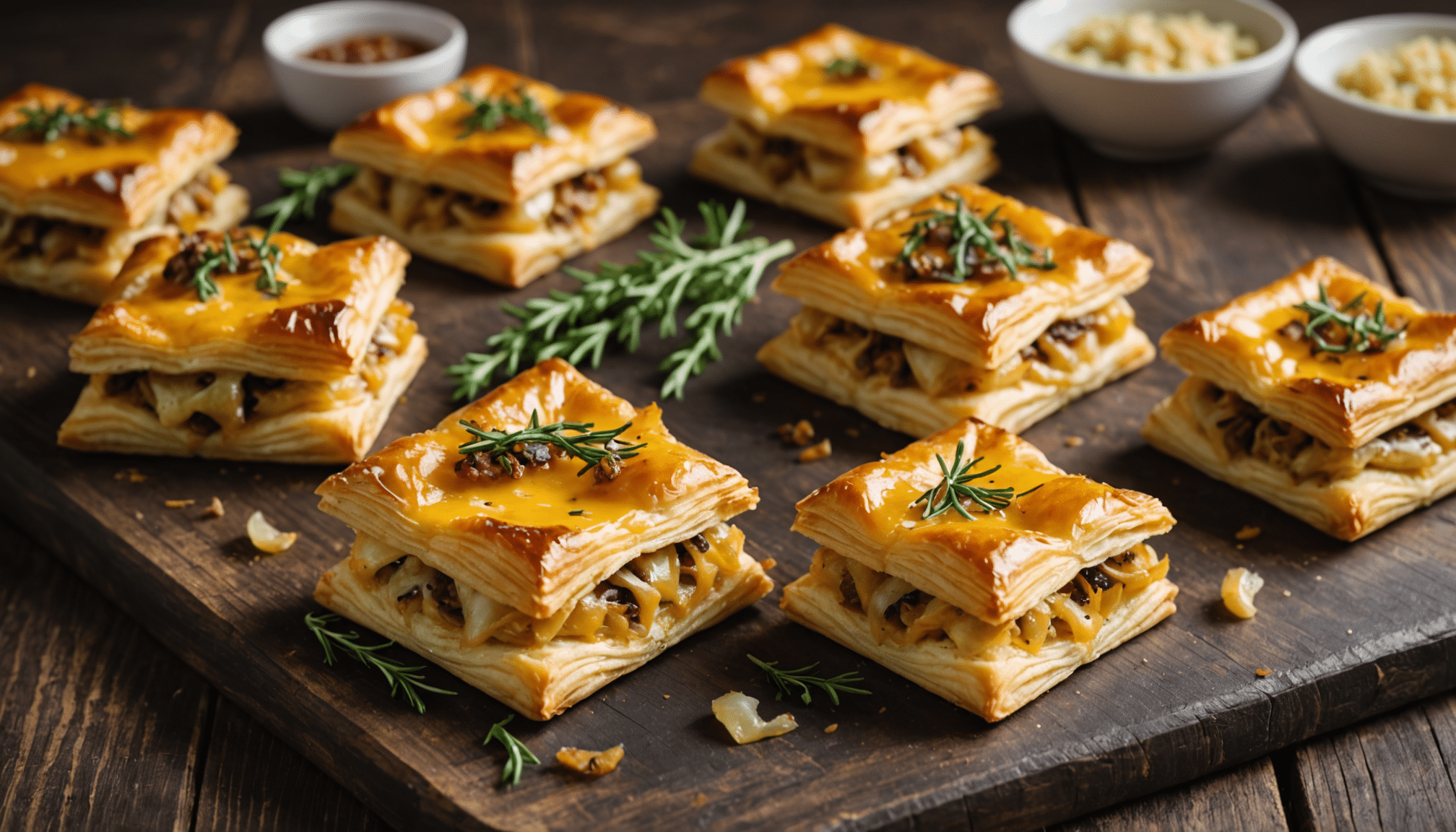 découvrez nos feuilletés montagnards, une délicieuse alliance de croustillant et de cœur fondant, idéale pour un apéritif gourmand et irrésistible.