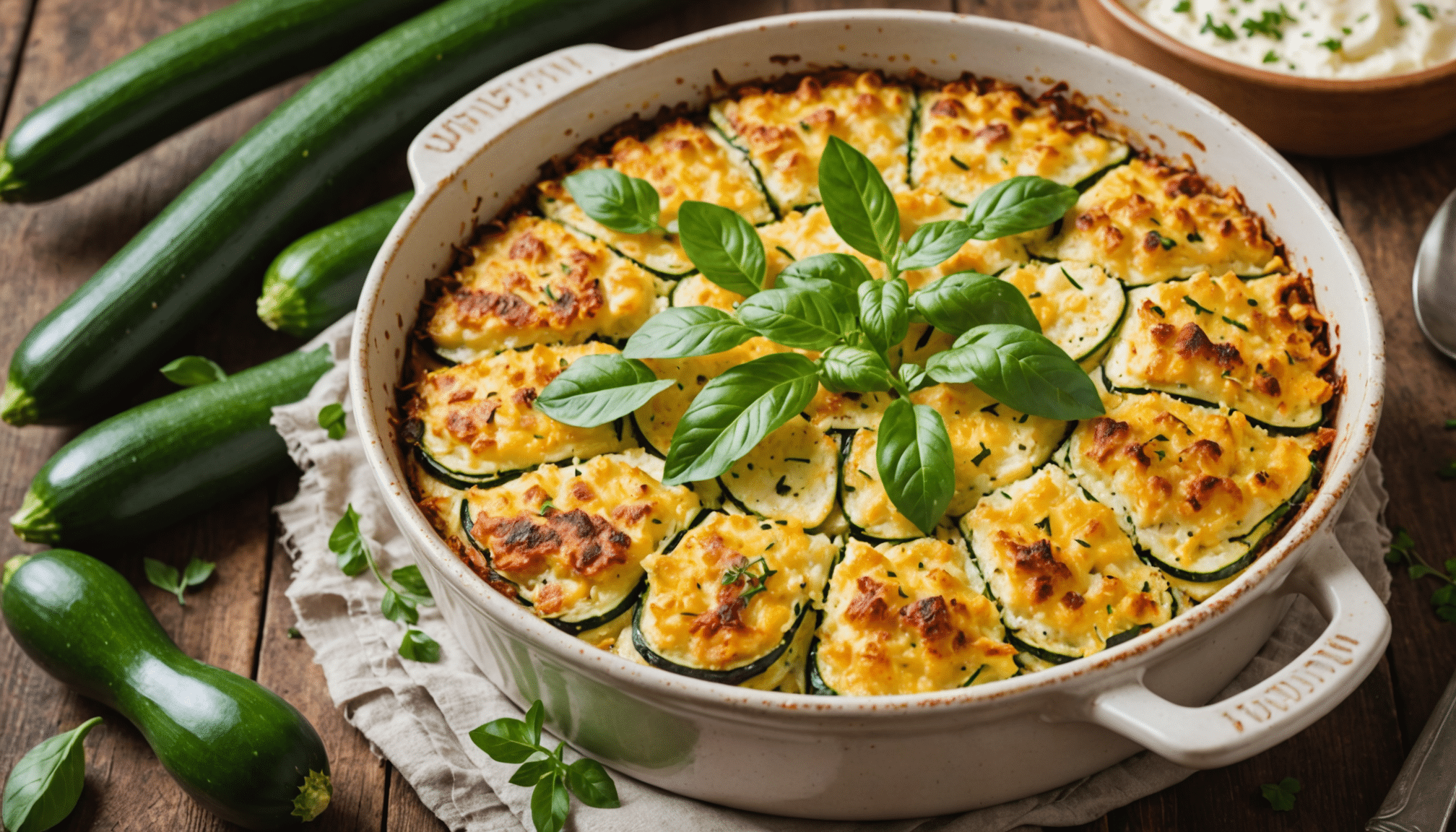 découvrez le gratin de courgettes à 5 ingrédients, un plat simple et savoureux qui ravira toute la famille dimanche prochain. facile à préparer, il deviendra vite un incontournable de vos repas en famille.