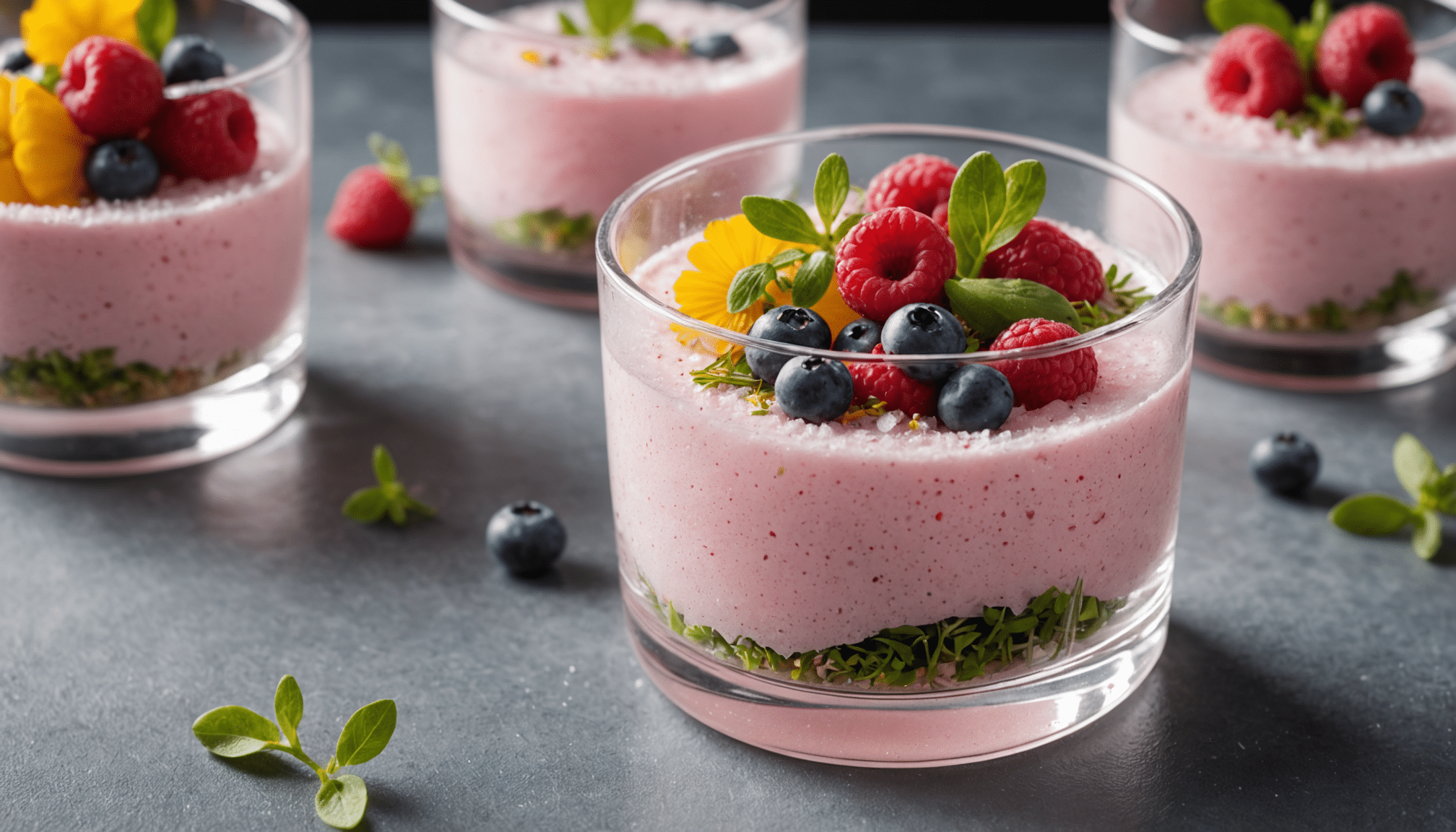 découvrez une verrine rose glacée surprenante qui envoûte les papilles : un délice sucré-salé à déguster en entrée ou en dessert, pour un repas plein de mystère et de saveurs.