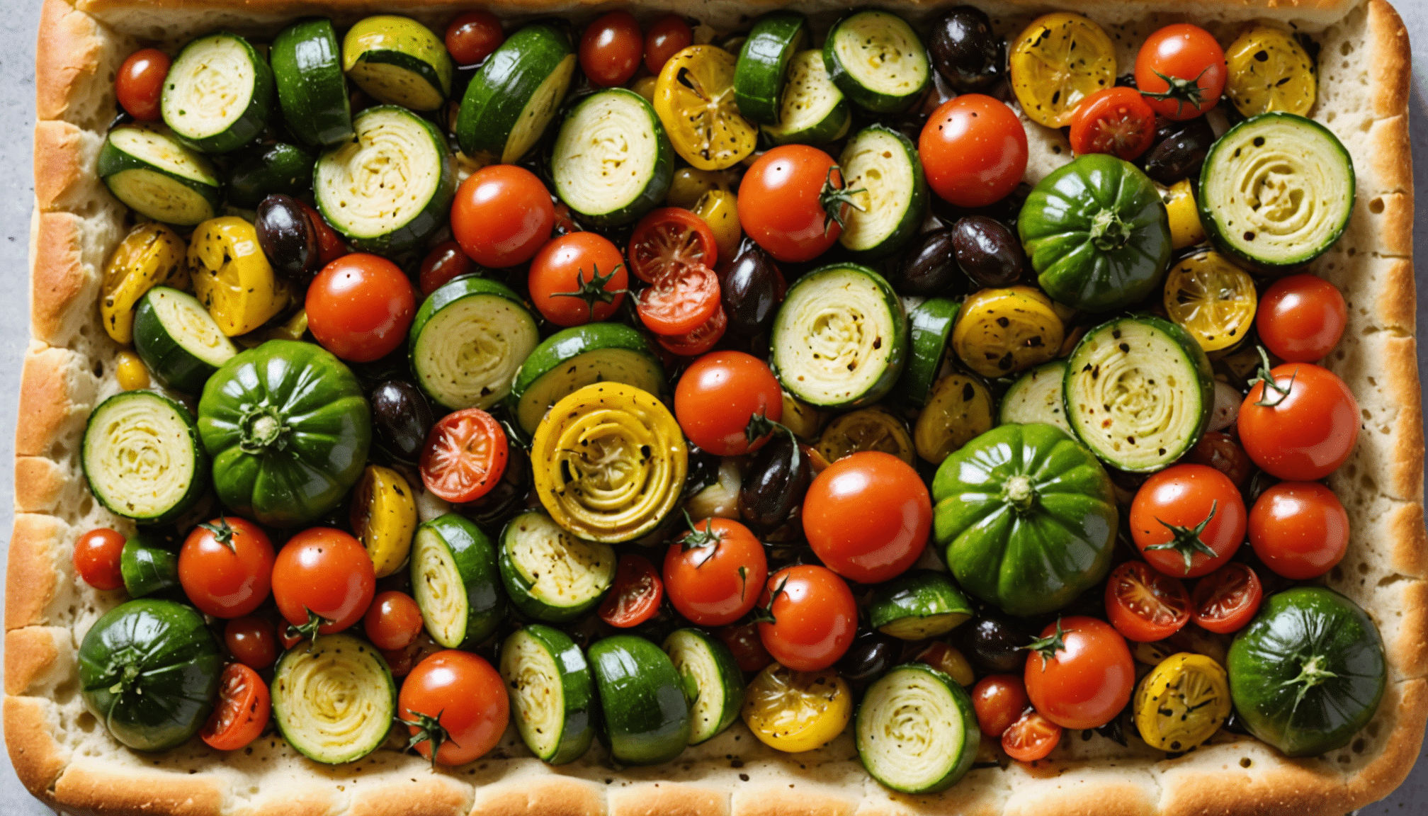découvrez une recette originale de focaccia au fond de courgette et trois tomates fripées, une préparation qui a surpris et conquis toute la table par ses saveurs uniques.