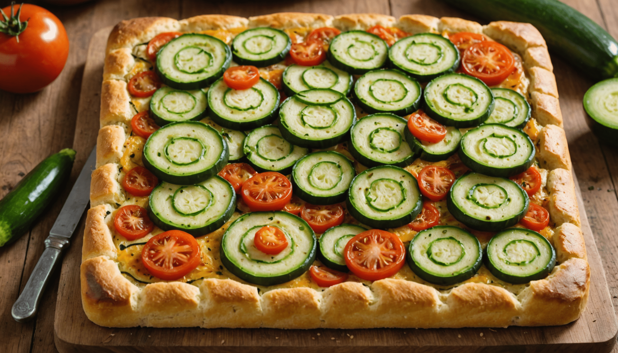 découvrez une focaccia originale à base de fond de courgette et de trois tomates fripées, une recette savoureuse qui a émerveillé toute la table.