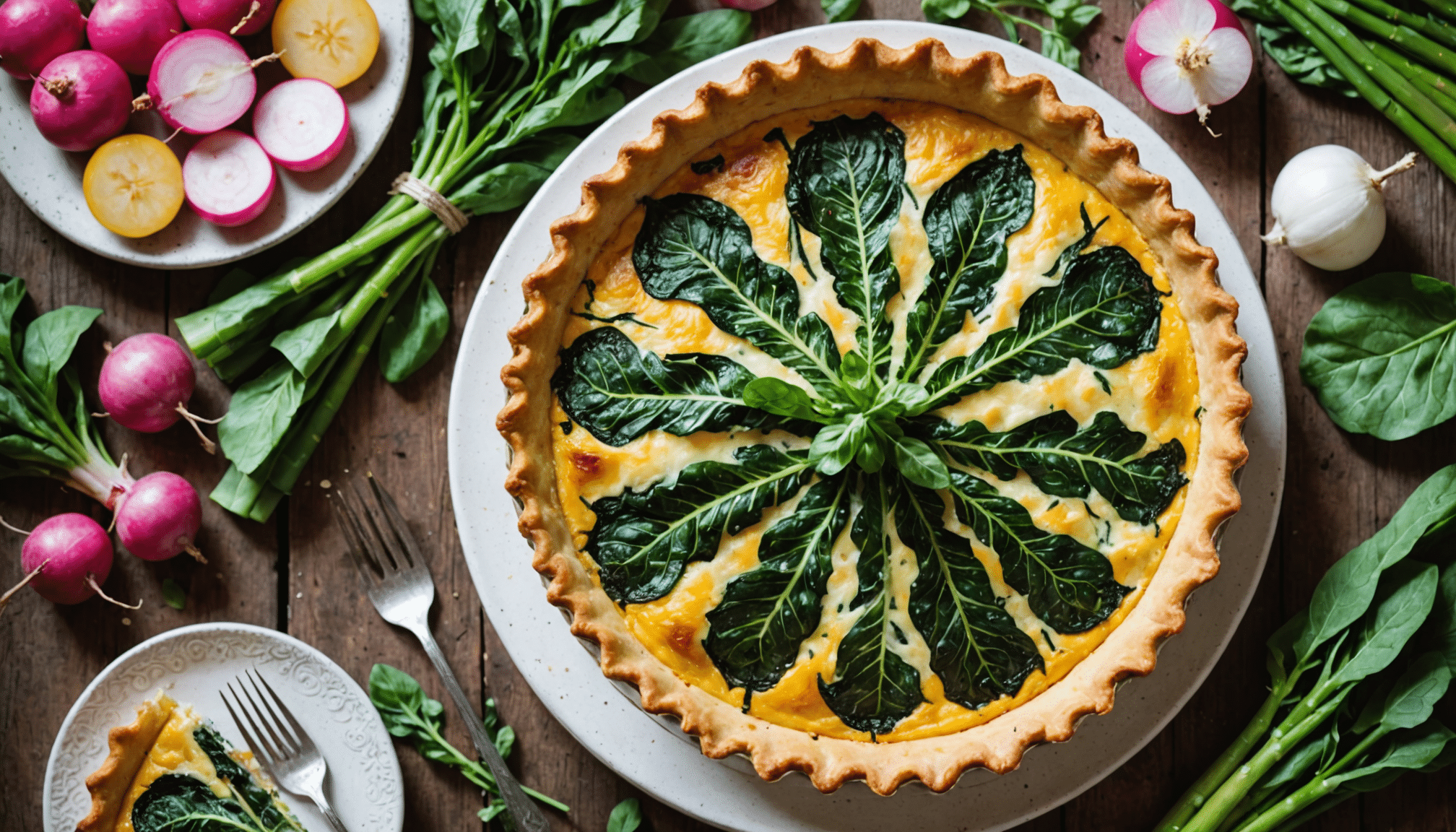 découvrez une quiche printanière surprenante et savoureuse, mariant les blettes fraîches à la tomme fondante pour une alliance gourmande qui ravira vos papilles.