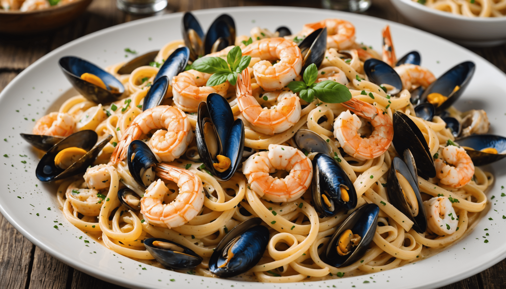 découvrez une recette facile et onctueuse de pâtes aux fruits de mer, riche en saveurs, digne des meilleurs restaurants côtiers.