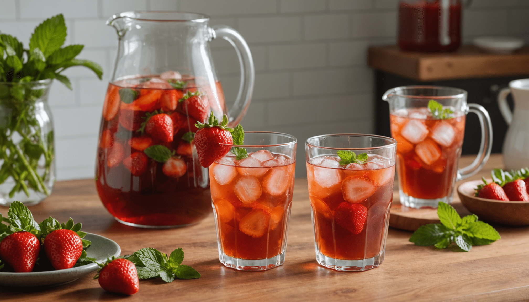 apprenez à préparer un thé glacé à la fraise maison, économique, rafraîchissant et bien meilleur qu'une bouteille achetée à 3 € ! recette simple et délicieuse pour toutes les occasions.
