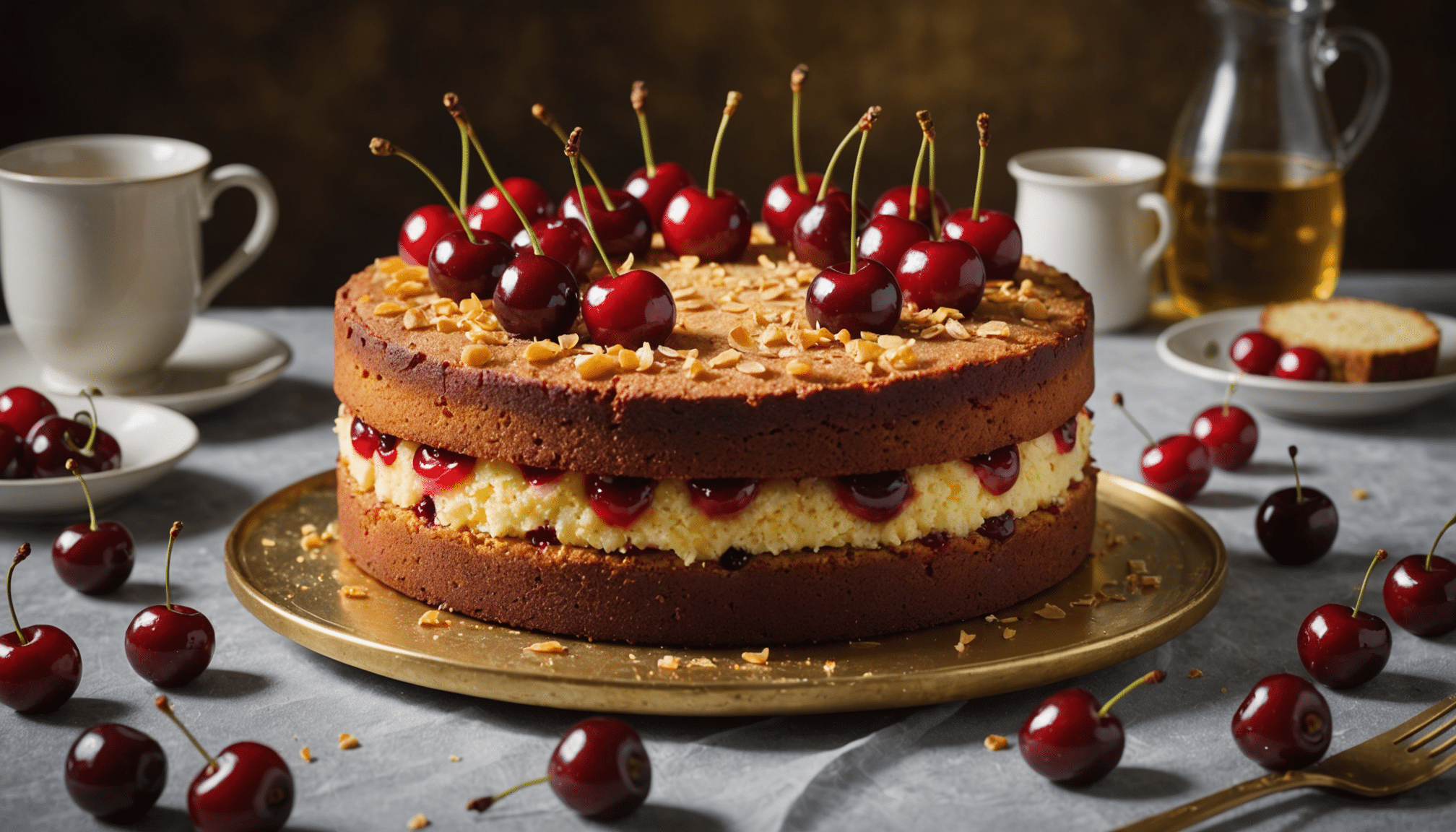 savourez le cake moelleux aux cerises ensoleillées de christophe felder, une délicieuse pâtisserie irrésistible qui redéfinit la douceur et dépasse le clafoutis traditionnel.