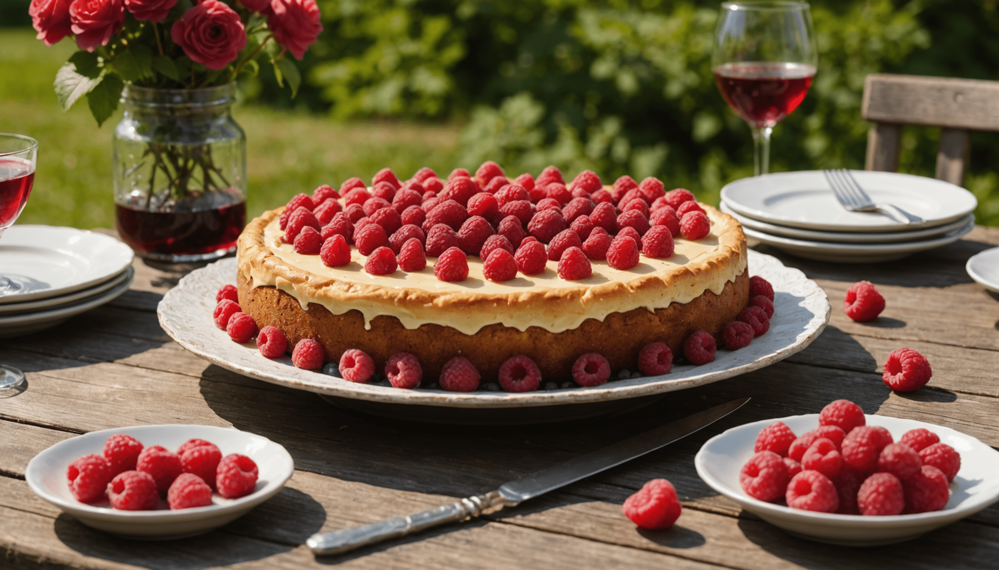savourez le millasson aux framboises fraîches, un dessert rustique et léger, idéal pour conclure votre barbecue sur une note douce et gourmande.