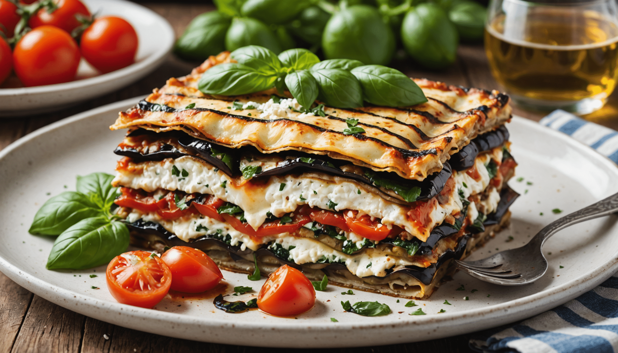 savourez une version grecque légère et estivale des lasagnes avec des aubergines, idéale pour un dîner gourmand et sans lourdeur.