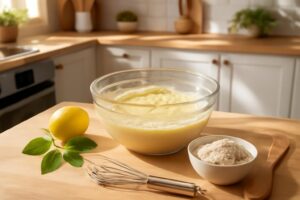 découvrez une recette simple et rapide pour préparer un gâteau moelleux sans gluten ni beurre, en un seul saladier, avec un citron entier et de la farine d’amande.