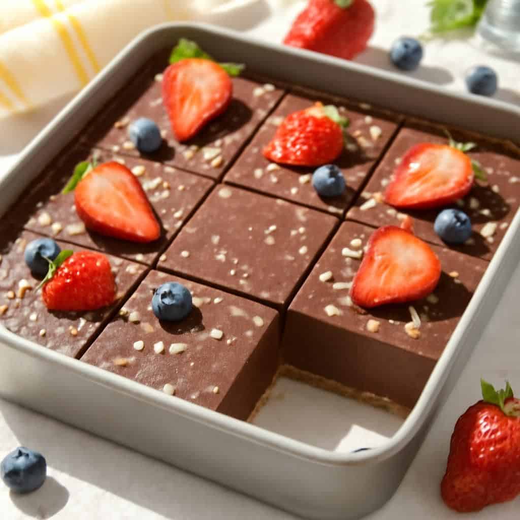 découvrez ce gâteau au chocolat d'été ultra simple et sans cuisson, réalisé avec seulement trois ingrédients. une recette rapide et délicieuse qui rivalise avec le meilleur brownie de pâtissier.