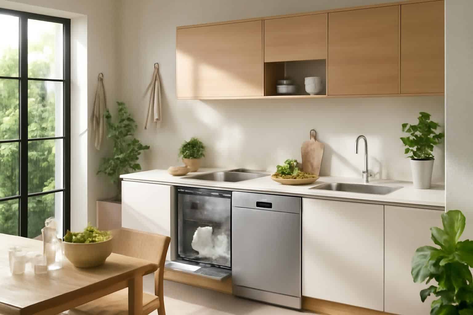 découvrez un lave-vaisselle innovant qui cuit vos repas à la vapeur tout en gardant votre cuisine fraîche. fini la chaleur étouffante, profitez d'une cuisson saine et confortable.