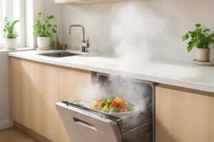 découvrez un lave-vaisselle innovant qui utilise la cuisson à la vapeur pour préparer vos repas sans chauffer votre cuisine, éliminant ainsi la chaleur étouffante tout en facilitant votre quotidien.