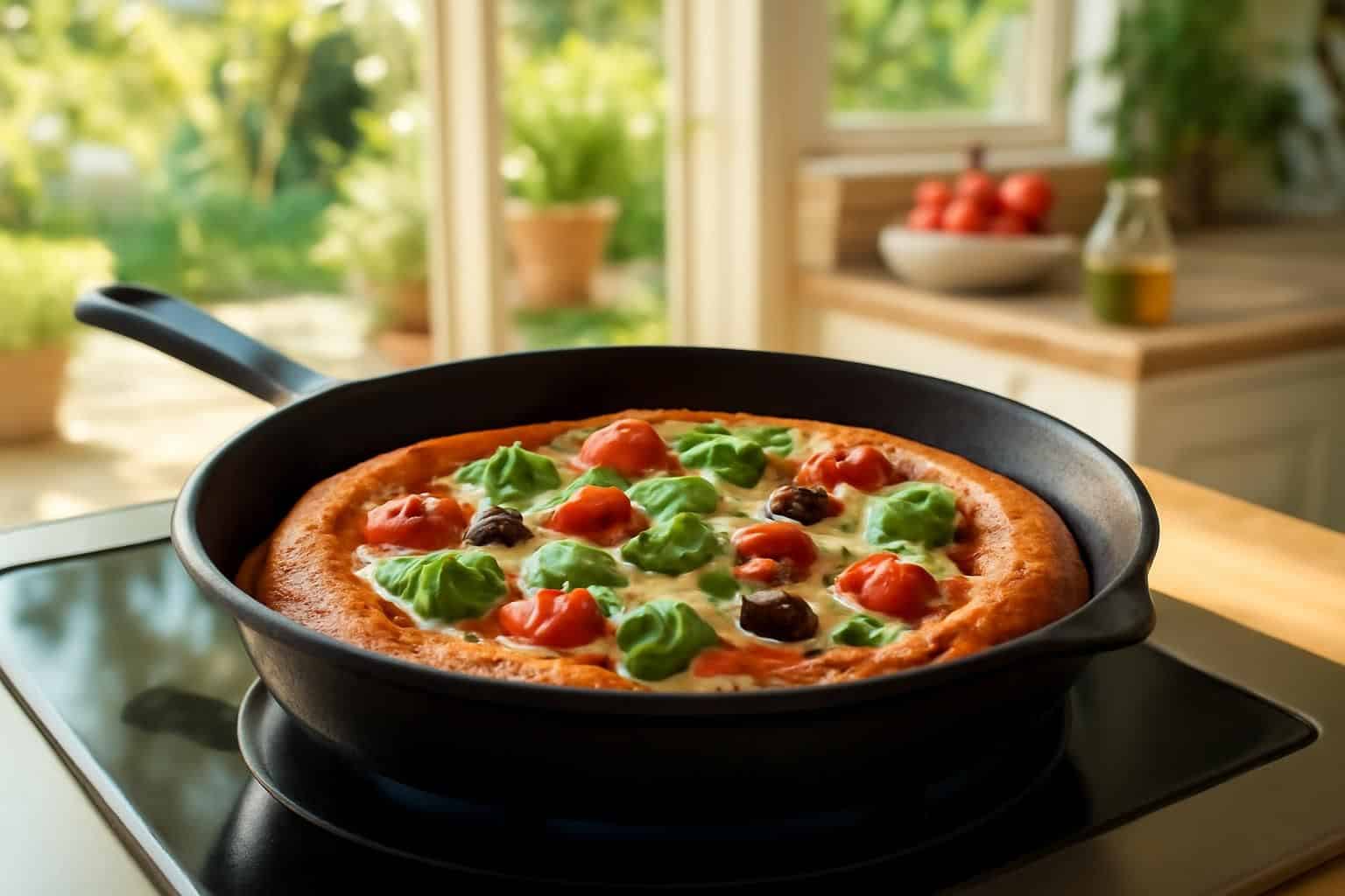 découvrez comment réaliser une pizza poêlée, une alternative parfaite au four par temps chaud, pour une pâte encore plus croustillante et savoureuse que celle de la pizzeria.