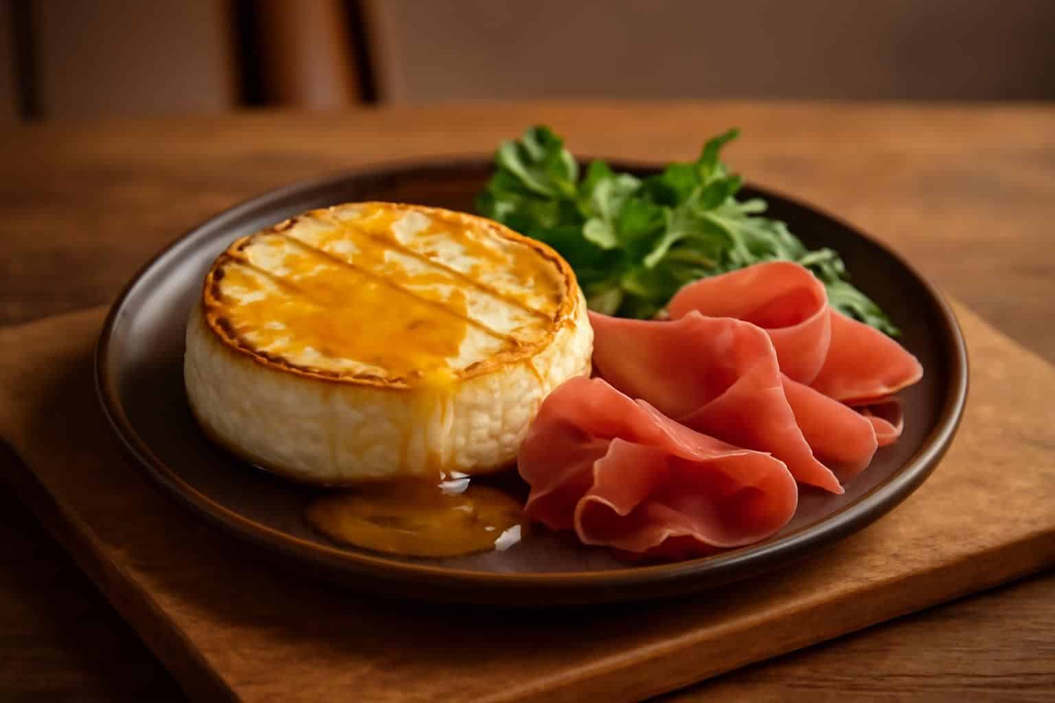 découvrez ma recette de camembert rôti revisité, une fondue gourmande au miel et jambon cru qui a fait l'unanimité parmi mes invités. un succès assuré pour vos repas conviviaux !