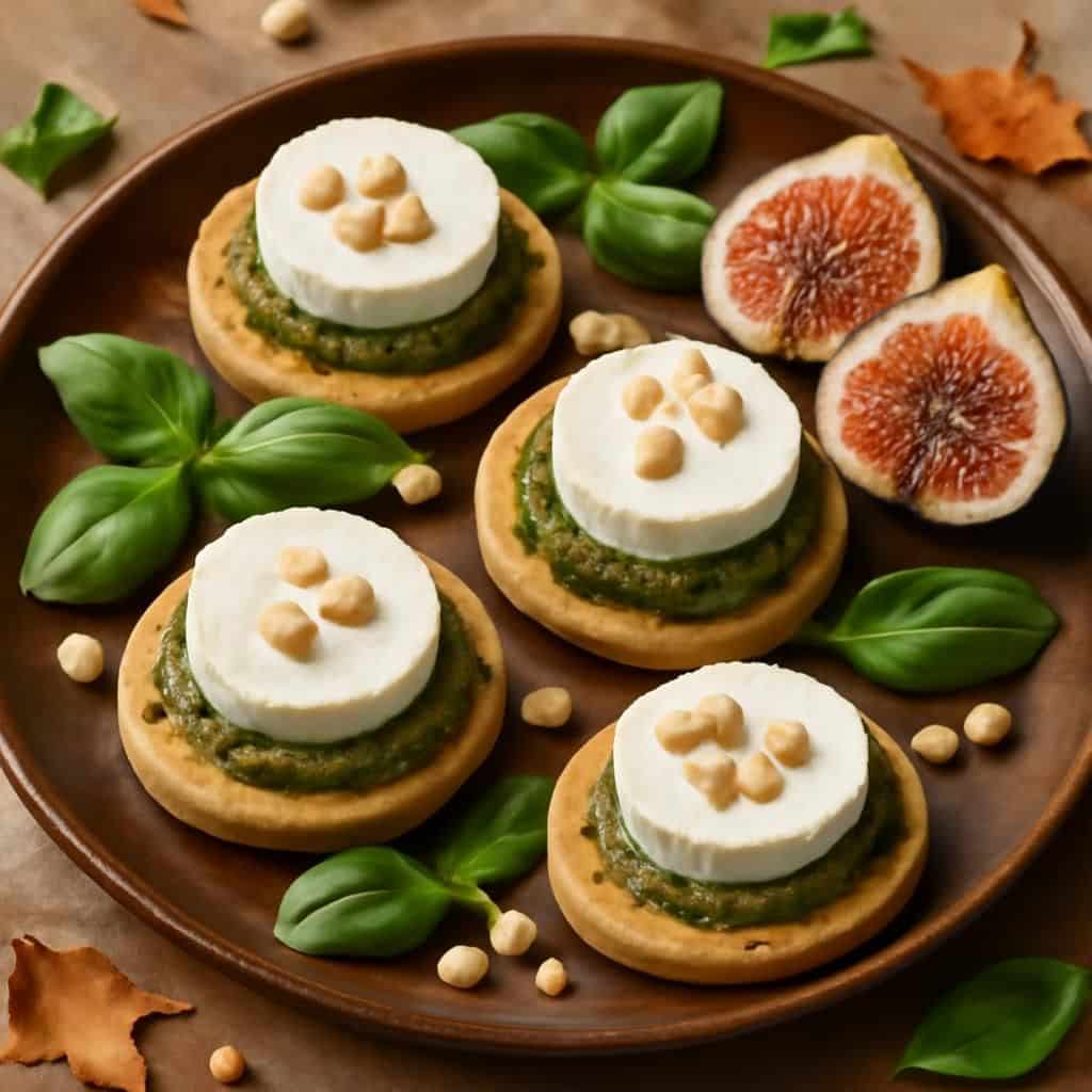 découvrez ces bouchées au pesto et chèvre, un délice automnal qui disparaît en un clin d'œil. parfaites pour un plateau apéro convivial à refaire sans hésitation !