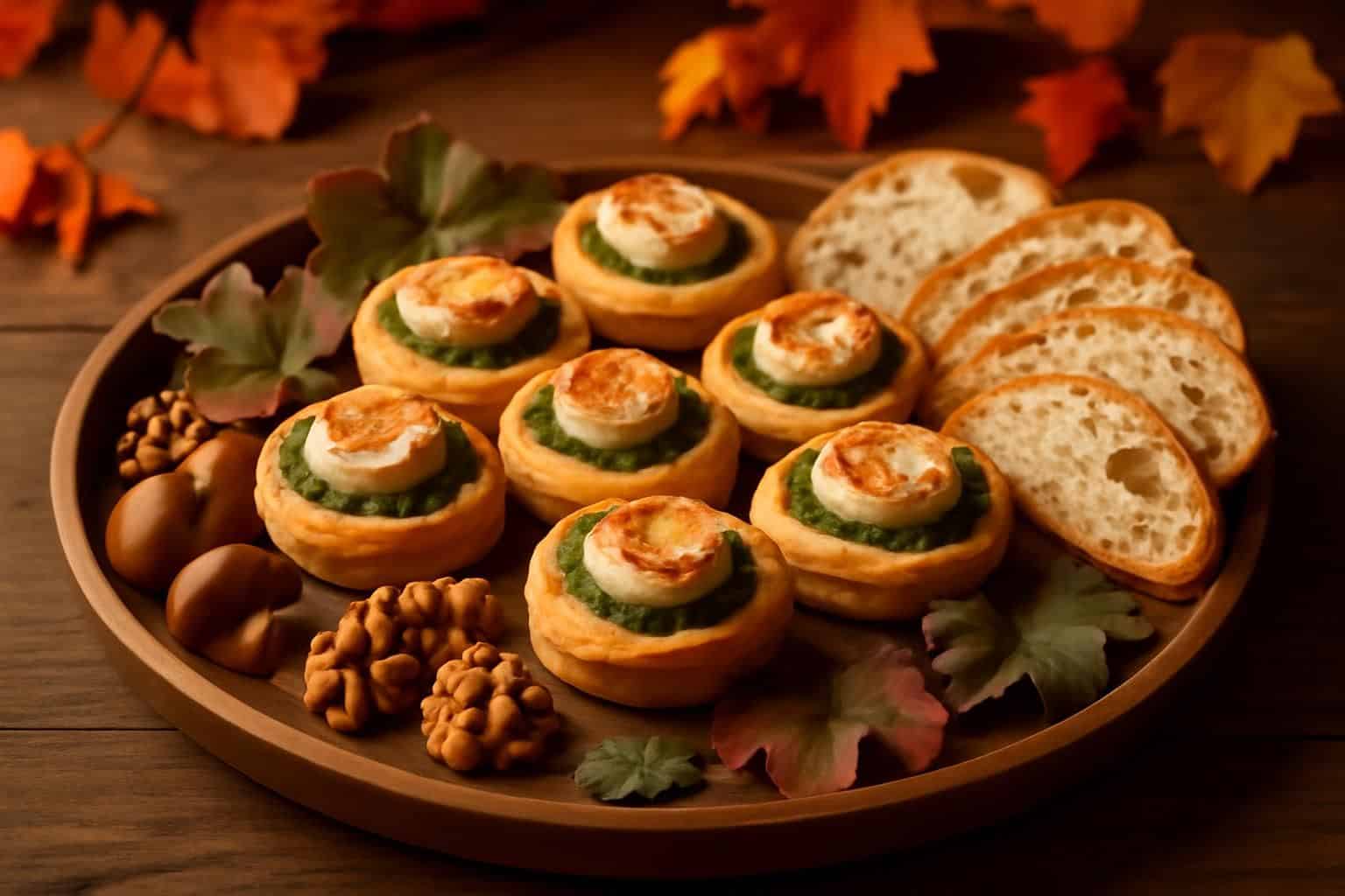 découvrez ces bouchées au pesto et chèvre, parfaites pour un plateau apéro automnal gourmand. prêtes en un rien de temps, elles disparaissent vite, à refaire sans hésiter !