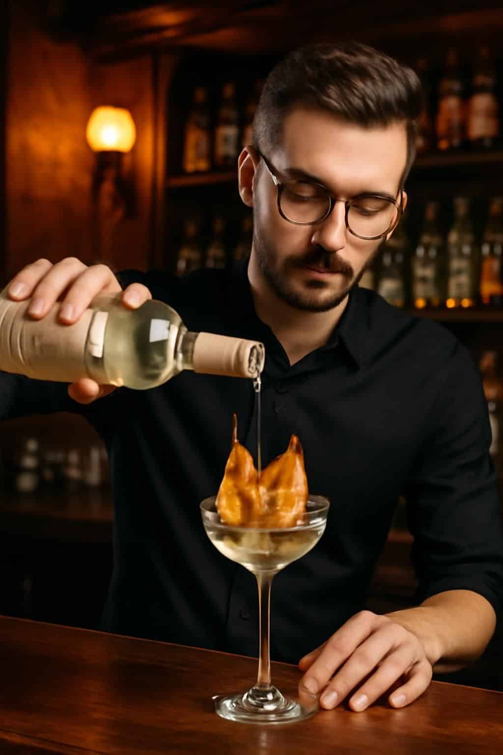 découvrez pourquoi les barmen modernes intègrent la tradition du trait de vermouth blanc sur les poires rôties, un hommage aux savoir-faire anciens alliant saveurs raffinées et techniques classiques.