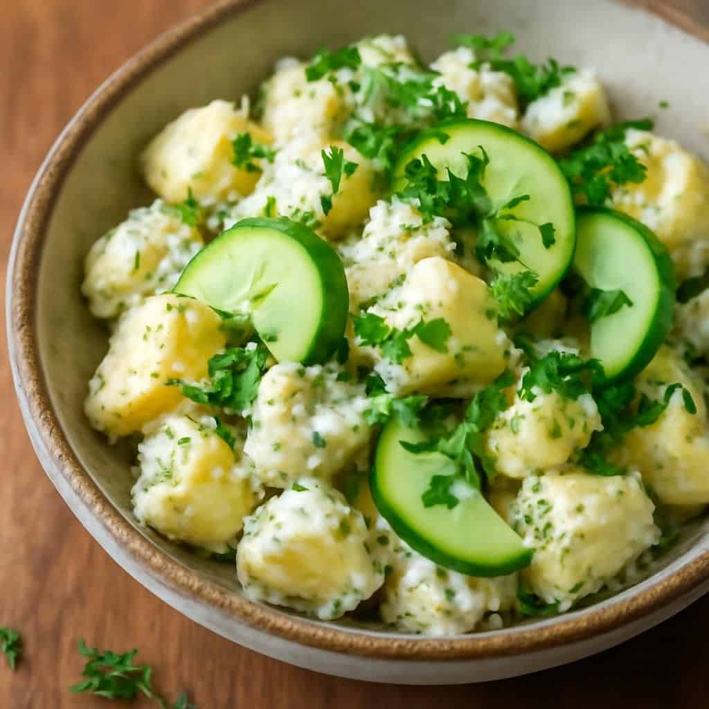 découvrez une salade de pommes de terre revisitée, sans mayonnaise, alliant yaourt grec et moutarde à l'ancienne pour une saveur unique et légère.