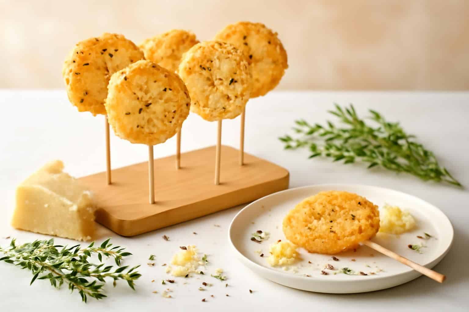 découvrez des sucettes salées au parmesan qui transforment l'apéritif en une expérience gourmande et originale, loin des biscuits classiques.